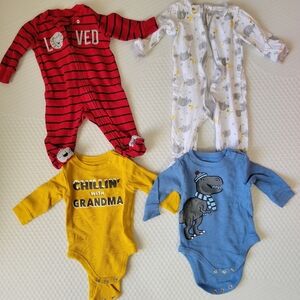 Baby Boy Onesies And Overalls Multicolor Size 0_3 Months